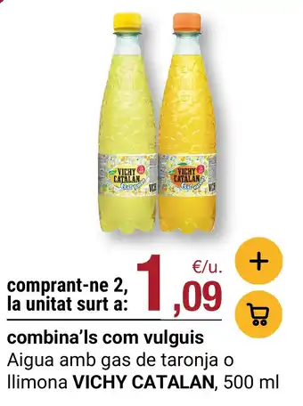 Vichy catalan aigua amb gas de taronja o llimona
