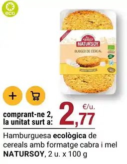BonpreuEsclat Natursoy burger de cereal oferta