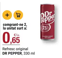 BonpreuEsclat Dr Pepper refresc original oferta