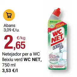 BonpreuEsclat Wc net netejador per a wc lleixiu verd oferta