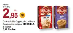 BonpreuEsclat Marcilla cafe soluble cappuccino milka o cappuccino original oferta