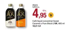 BonpreuEsclat L'OR café líquid concentrat Sweet Caramel o Pure Black oferta