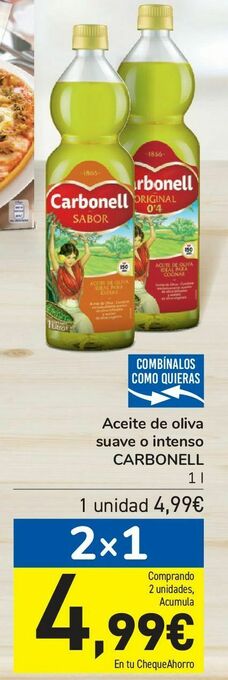Carrefour Aceite de oliva suave o intenso carbonell oferta