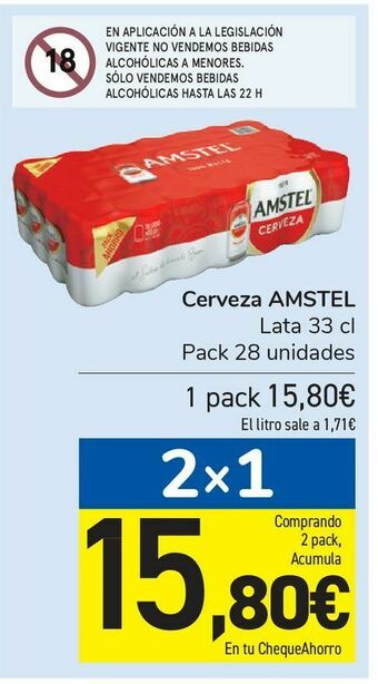 Carrefour Cerveza amstel oferta