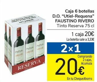 Carrefour Caja 6 botellas d:o "utiel-requena" faustino rivero oferta