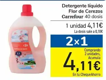 Carrefour Detergente líquido flor de cerezos carrefour oferta