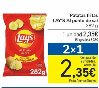 Carrefour Patatas fritas lay's al punto de sal oferta