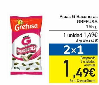 Carrefour Pipas g baconeras grefusa oferta