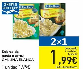 Carrefour Sobres de pasta o arroz gallina blanca oferta