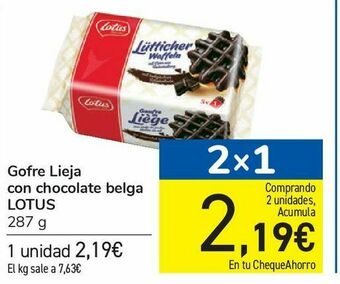 Carrefour Gofre lieja con chocolate belga lotus oferta