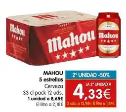 Dicost Mahou - 5 estrellas oferta