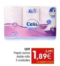 Dicost Ceti - papel cocina doble rollo oferta