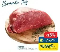 Cash Ecofamilia Filetes ternera o añojo 1 oferta