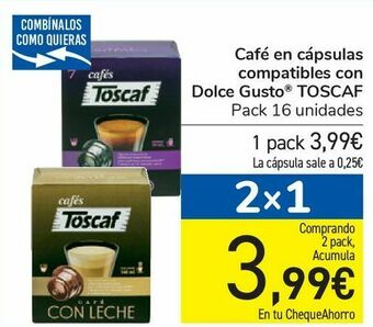 Carrefour Café en cápsulas compatibles con dolce gusto toscaf oferta