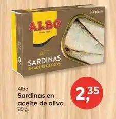Suma Supermercados Albo - sardinas en aceite de oliva oferta