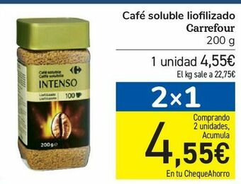 Carrefour Café soluble liofilizado carrefour oferta