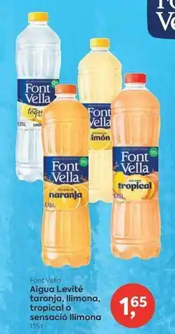 Suma Supermercados Font vella - aigua levite taronja, llimona, tropical o sensacido oferta