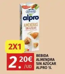 Maskom Supermercados Alpro - bebida almendra sin azucar oferta