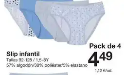Zeeman Slip infantil oferta
