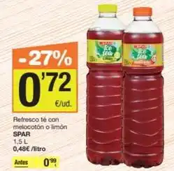 Economy Cash Spar - refresco te con melocoton o limon oferta