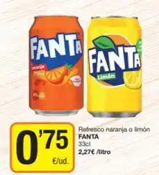 Economy Cash Fanta - refresco naranja o limón oferta