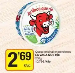 Economy Cash La vaca que ríe - queso original en porciones oferta