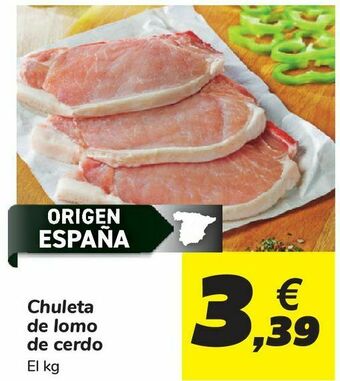 Carrefour Chuleta de lomo de cerdo oferta