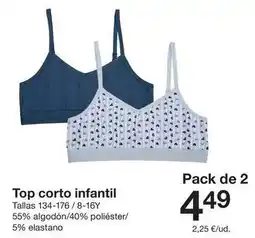 Zeeman Top corto infantil oferta