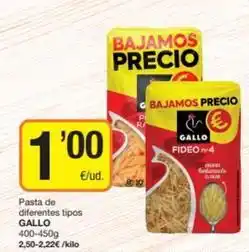Economy Cash Gallo - pasta de diferentes tipos oferta