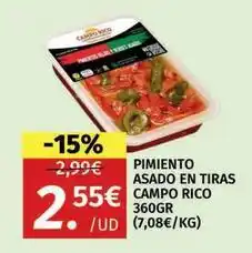 Maskom Supermercados Campo rico - pimiento asado en tiras oferta