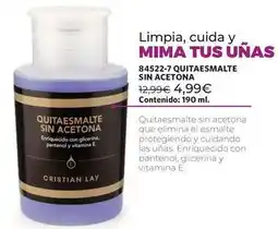 Cristian Lay Mima - quitaesmalte sin acetona oferta