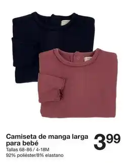 Zeeman Bebé - camiseta de manga larga para oferta