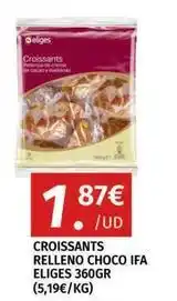 Maskom Supermercados Eliges - croissants relleno choco ifa oferta