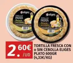 Maskom Supermercados Ifa eliges - tortilla fresca con o sin cebolla oferta