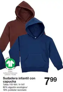 Zeeman Organic - sudadera infantil con capucha oferta
