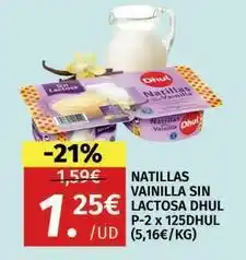 Maskom Supermercados Dhul - natillas vainilla sin lactosa oferta