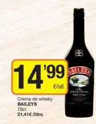 Economy Cash Baileys - crema de whisky oferta