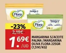 Maskom Supermercados Flora - margarina s/aceite palma/margarina oliva oferta