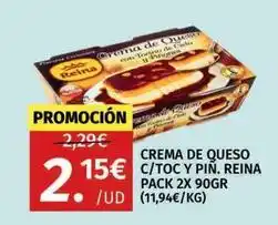 Maskom Supermercados Postres reina - crema de queso c/toc y pin oferta