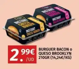 Maskom Supermercados Instant - burger bacon o queso brooklyn oferta