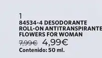 Desodorante roll-on antitranspirante flowers for woman