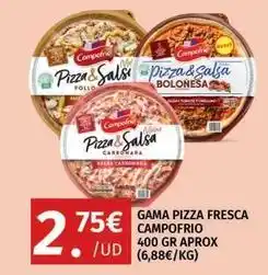 Maskom Supermercados Campofrío - gama pizza fresca oferta
