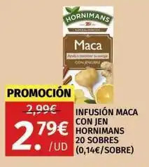 Maskom Supermercados Hornimans - infusión maca con jen oferta