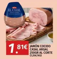 Maskom Supermercados Argal - jamón cocido oferta