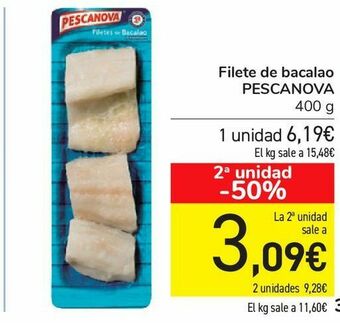 Carrefour Filete de bacalao pescanova oferta