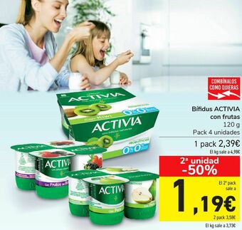 Carrefour Bífidus activia con frutas oferta