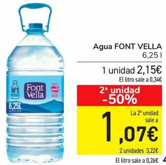 Carrefour Agua font vella oferta