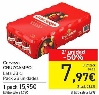 Carrefour Cerveza cruzcampo oferta