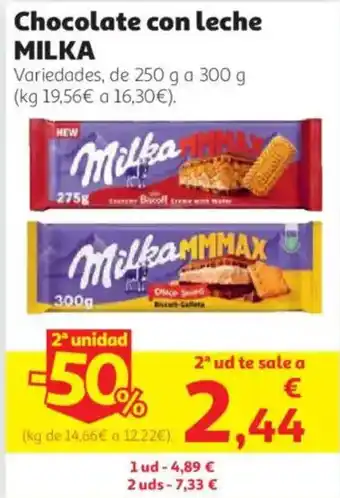 Milka chocolate con leche