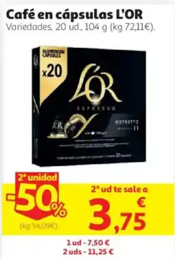 Alcampo L'OR Café en cápsulas oferta